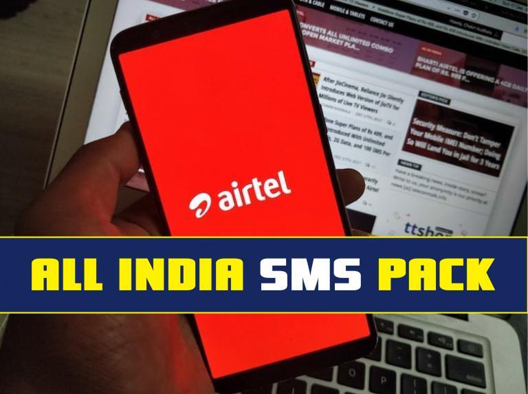 Airtel SMS Pack, Offers and All General Messaging Plans ( all India )