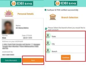 IDBI bank zero balance account