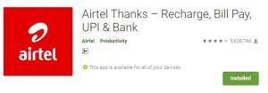 Airtel thanks app