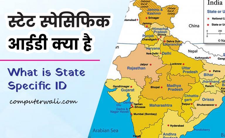 State Specific Id in Hindi