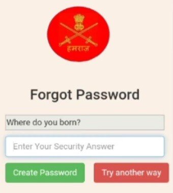 Hamraaz Web Password Forget