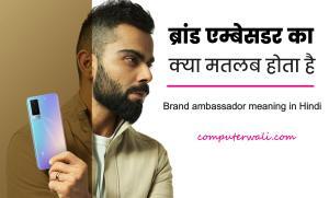 Brand ambassador meaning in hindi