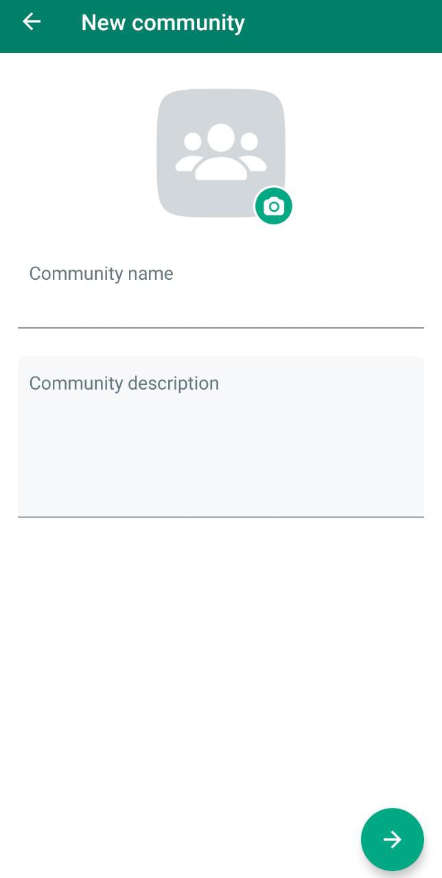 Community Name और Community Description के विकल्प को भरिये 