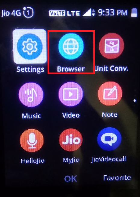 browser in jio app