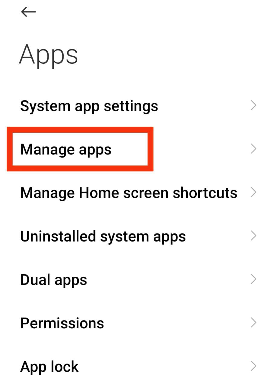 manage apps 